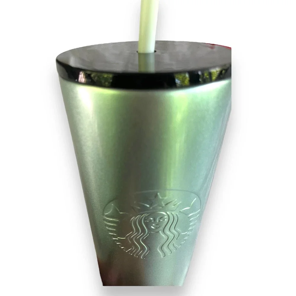 2022 Starbucks Green Ombre Stainless Steel Tumbler 16 oz Cold Cup NEW